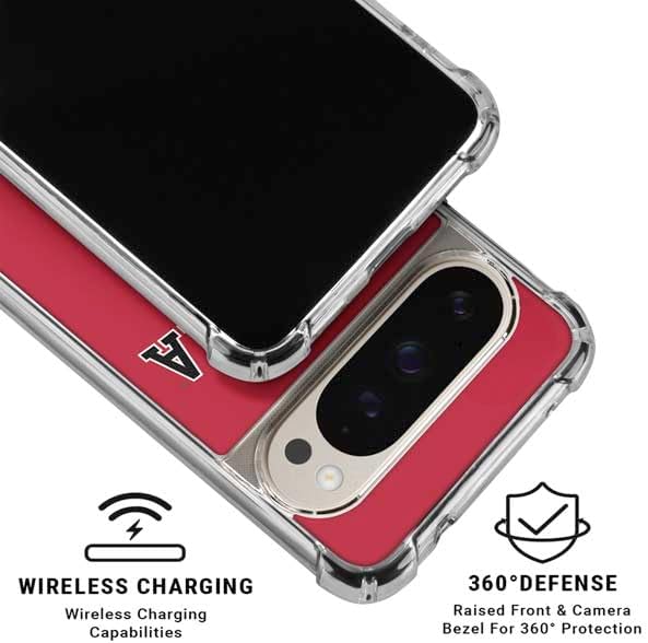 Skinit Clear Phone Case Compatible with Google Pixel 9/9 Pro - Officially Licensed University of Georgia Bulldogs Logo Design
