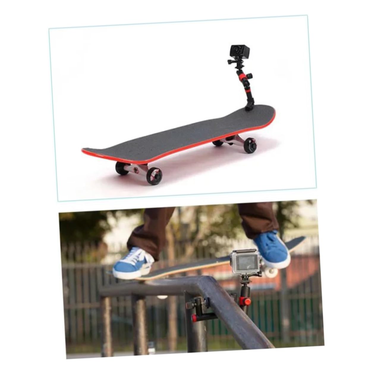 NUOBESTY Supporto per Fotocamera Regolabile Abs Pinza Nera e Rossa Gp383
