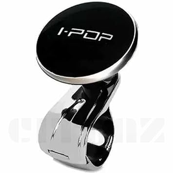 Citaaz I-POP Universal Car Steering Wheel Spinner Knob Aid Truck Hand Control Booster Ball Grip Power Aid Ball Steering Wheel (I-Pop Silver Ring)
