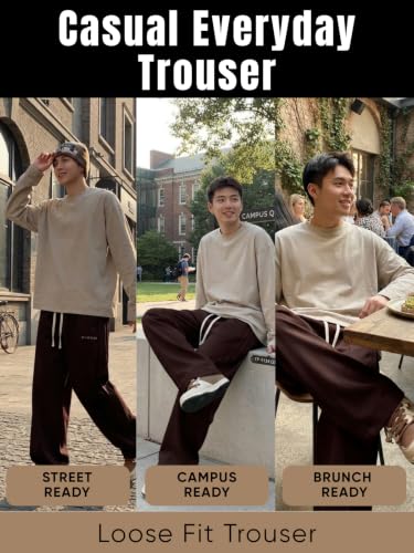 Image of GRECIILOOKS Men Mid Rise Lycra Cargo Track Pants Loose Fit Joggers | Korean Style Travel & Lounge Wear with Pockets