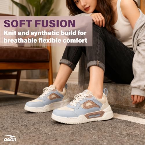 Image of ASIAN Stella-02 Women's Sneakers | Comfortable Walking, Running & Casual Shoes | Stylish Lightweight Design with Steady Grip