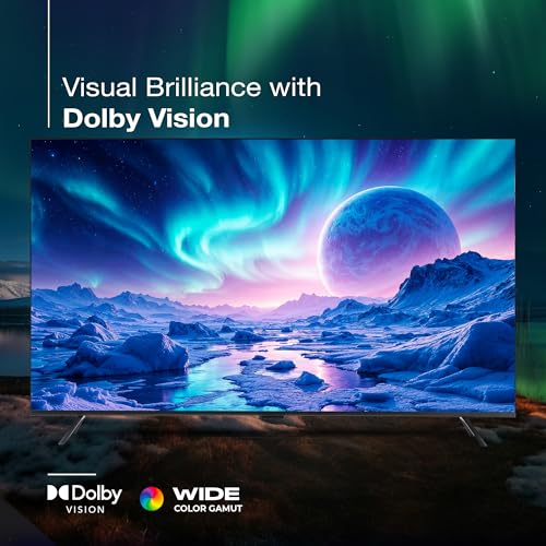 Image of SANSUI 190cm (75) 4K QLED Google TV with Dolby Vision, HDR10+, 30W Dolby Atmos Sound with Tweeters, HSR 120Hz, MEMC, Far-Field Voice Interaction, Satellite Tuner JSW75UG23QF (Black)