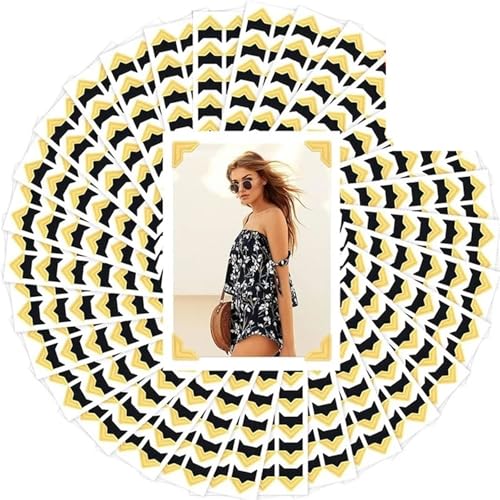 Esquinas autoadhesivas para fotos pack de 240 pegatinas de papel kraft negro para scrapbook 3