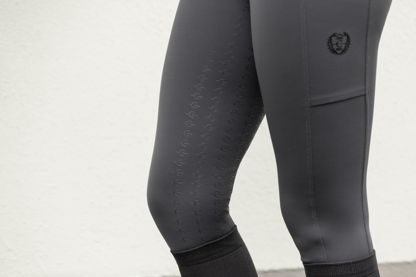 Covalliero Anniversary 2025 - Leggings da equitazione, da donna, colore: Grafite