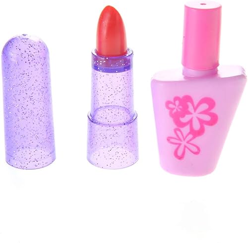 Miniatura 6 de Elegante juego de belleza de princesa pequeña | Juego de simulación realista | Kit de moda rosa para niñas | Juguetes para niñas | Secador de pelo,