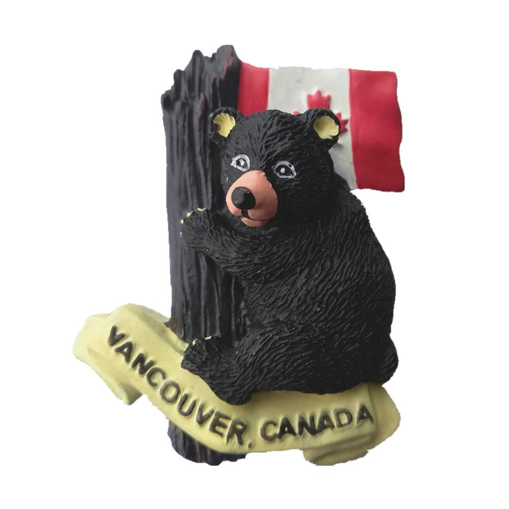 Muyu Magnet Vancouver Canada 3D Bear Souvenir Fridge Magnet,Home & Kitchen Decoration Refrigerator Magnet