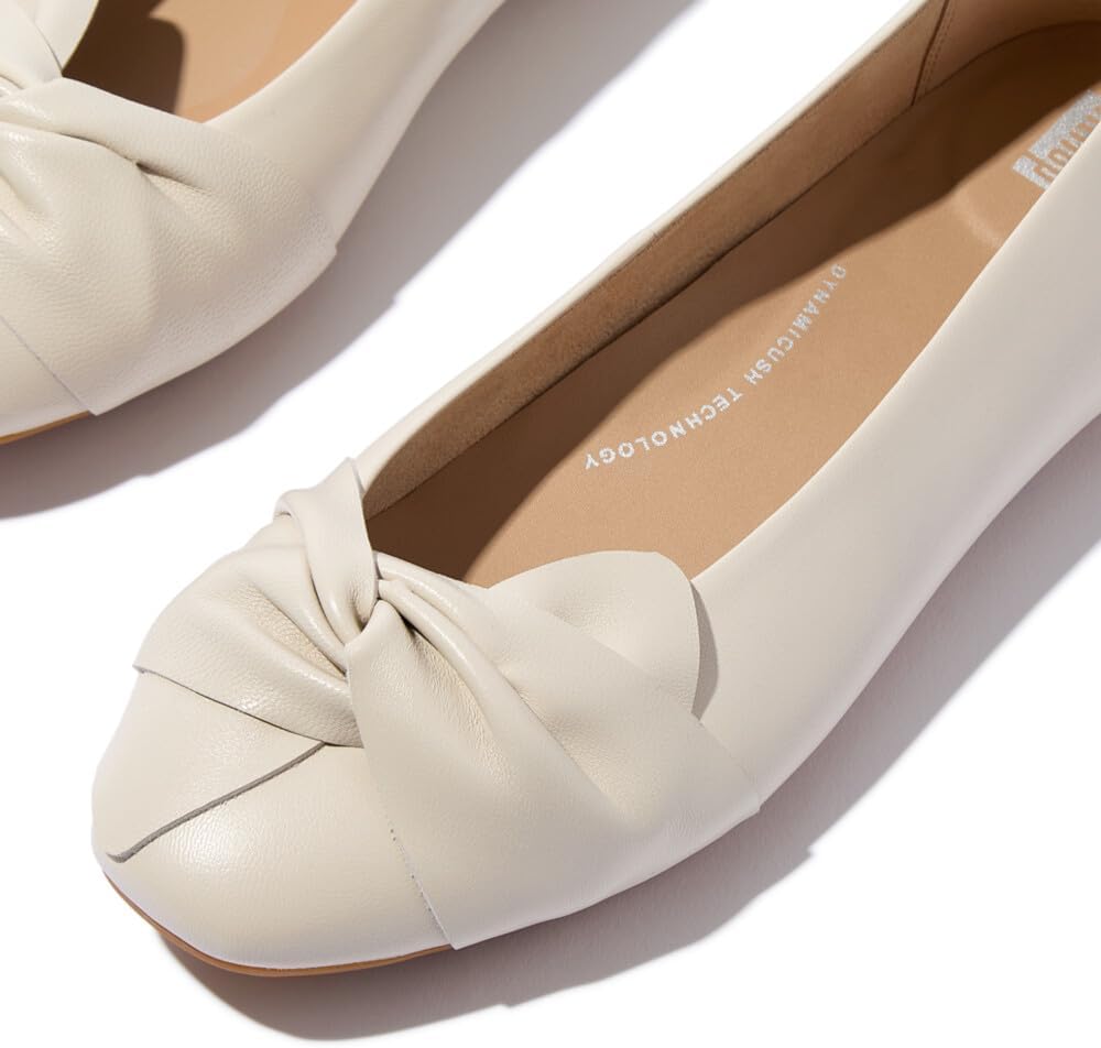 FitFlop Womens Delicato Soft-Twist Leather Ballet Flats