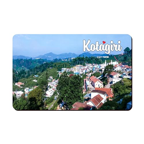 Image of Elegant Fridge Magnet with Themes |Rectangular Size Refrigerator Magnet with Magnetic Rubber Back | Pack of 1, 8.6cm X 5.4cm (Kotagiri)