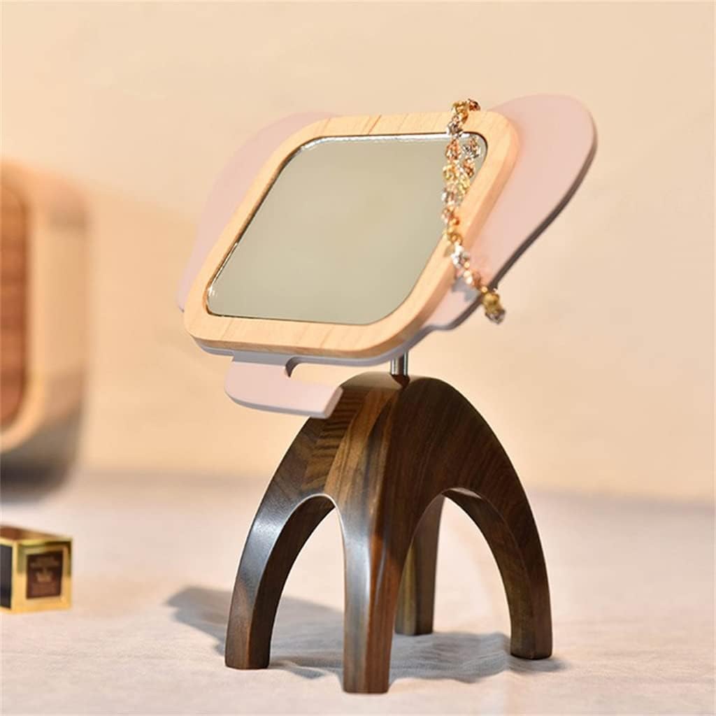 FMURY Makeup Desktop Square Brain Elephant Cute Wooden Wooden Bedroom Desktop