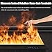 3D Water Vapour Electric Fireplace with Automatic Water Filling, Touch Screen and Remote, 128 Colour Flame Effects, Ultra-Thin Brushed Stainless Steel Panel, Indoor Ambient