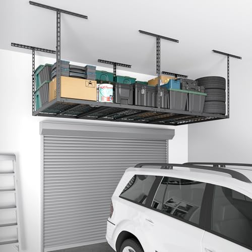 4x8-FT-Overhead-Garage-Storage-Rack750LBS-Weight-Capacity-26-40-Height-Adjustable-Heavy-Duty-Garage-Ceiling-Storage-Rack-No-Sagging-Rust-Resistant
