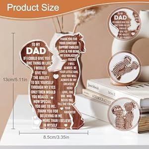 Unique Christmas Gift for Dad from Daughter 2024, Stocking Stuffers for New Dad, Best Dad Ever, Girl Dad gifts, First Time Dad Gifts, Birthday Present Ideas for Father Daddy - Desk Decor Acrylic Sign Unique Christmas Gift for Dad from Daughter 2024 Stocking Stuffers for New Dad Best Dad Ever Girl Dad gifts First Time Dad Gifts Birthday Present Ideas for Father Daddy Desk Decor Acrylic Sign