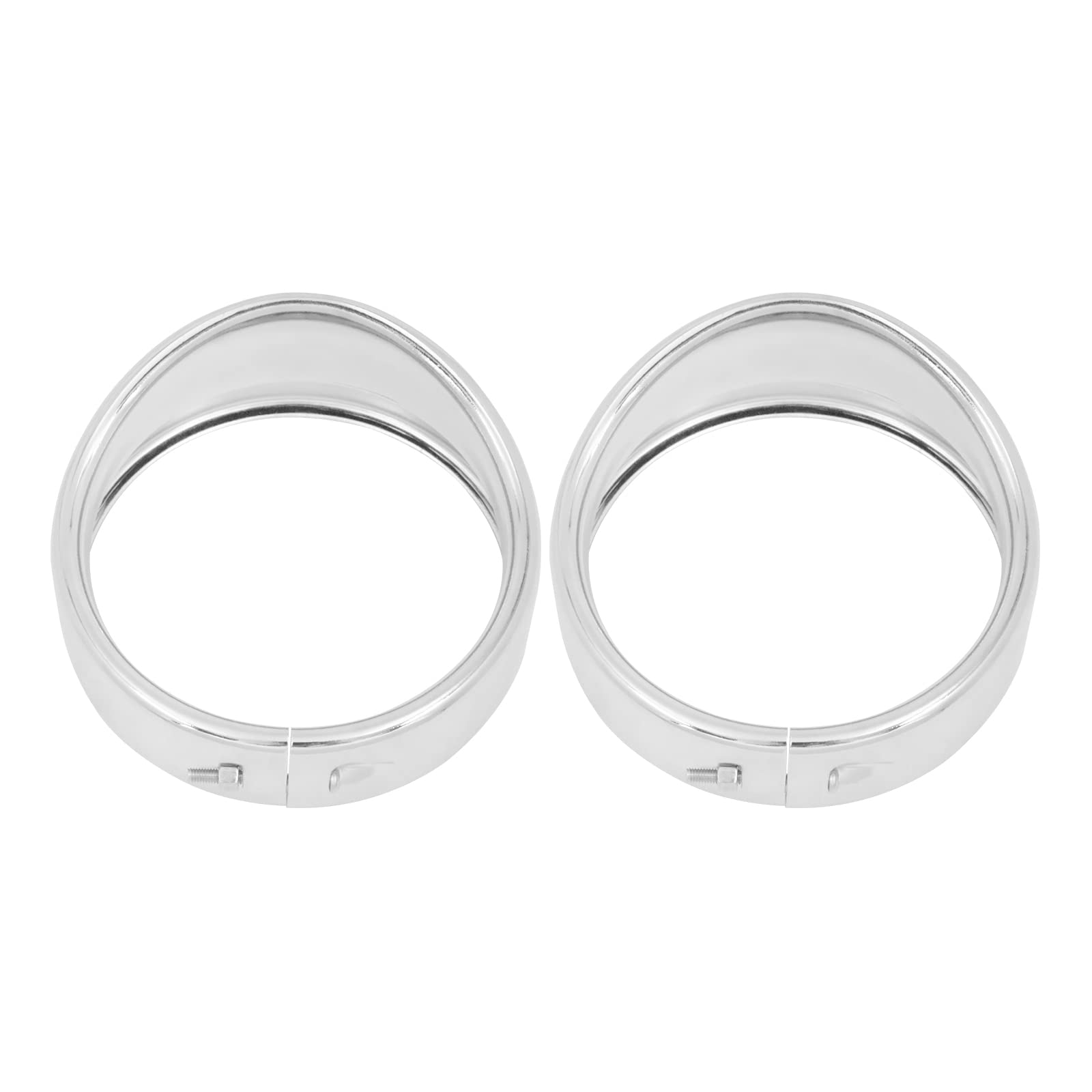 Moto 4.5 '' Ausiliario Fendinebbia Trim Ring Cover 4 1/2 "LED Passing Lampada Trim Anelli Visiera Stile Fit per Harley Touring Electra Glide Road King Chrome