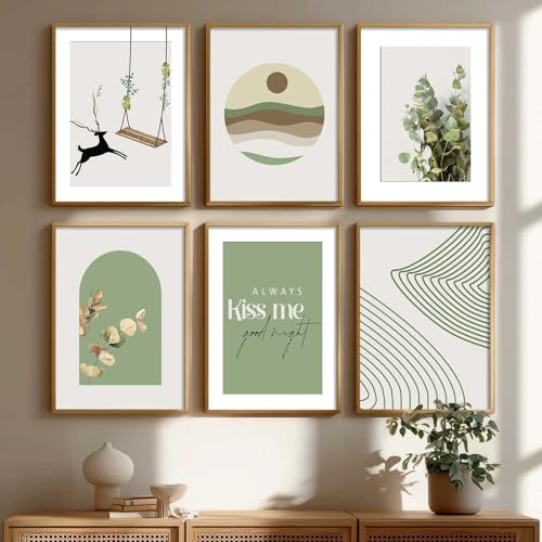 Image of kotart - Nature Framed Art Posters for Home and Office Wall Decor | WallDecor Poster With Frame Living room Bedroom (14X20 Inch, D) Pack of 6