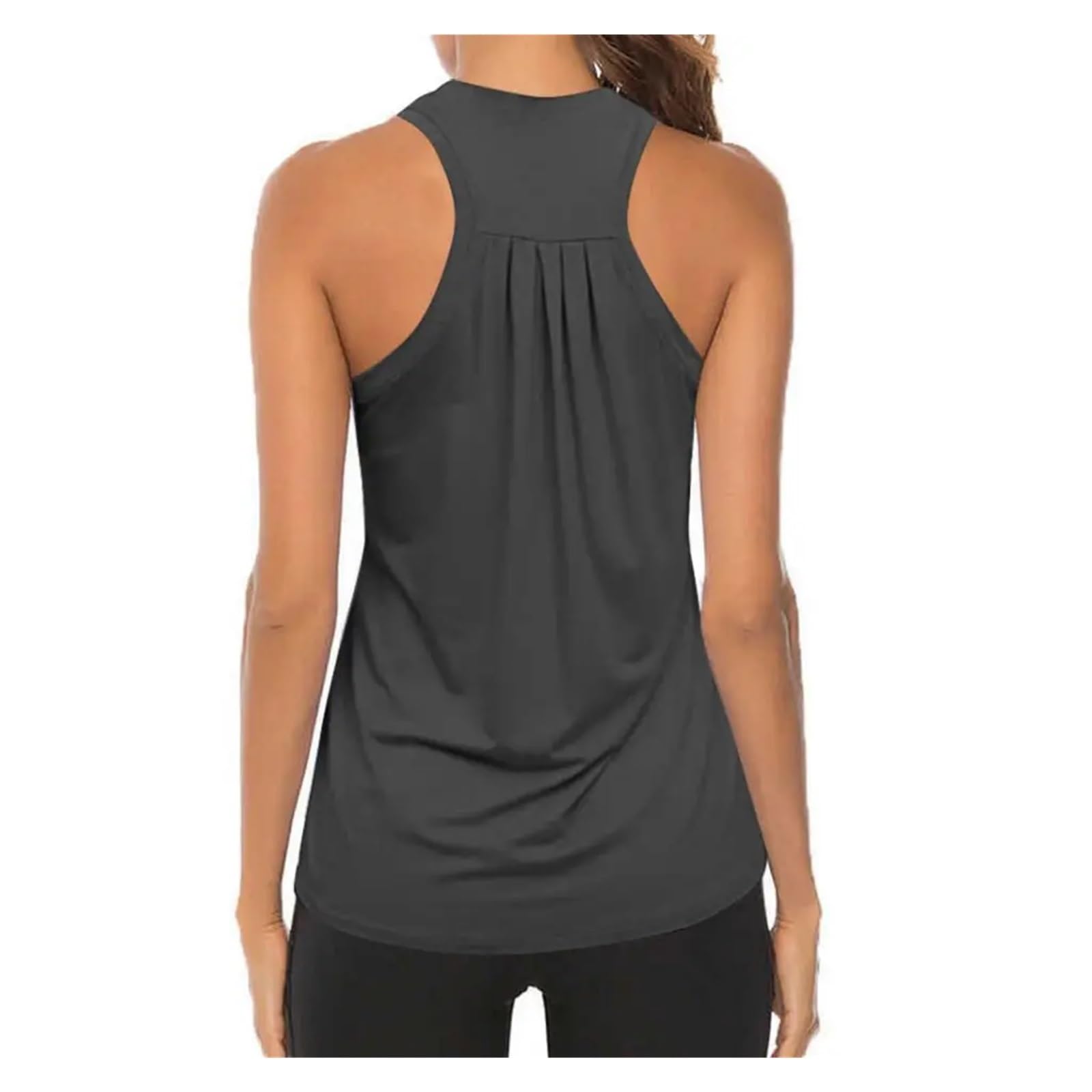 Canotte da Allenamento da Donna Fitness Yoga Gilet Sportivo Donna Senza Maniche Palestra Fitness Allenamento Corsa Jogging Camicie Abbigliamento Sportivo(B,M)