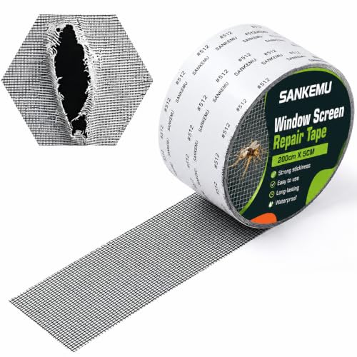 Image of SANKEMU Mosquito Net Repair Tape | Strong Adhesive Mesh Patch for Window & Door Screen | Waterproof Mosquito Net Patch Repair Tape for Torn Mesh & Holes | Easy DIY Screen Repair (PACK OF 1)