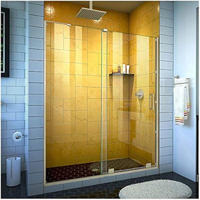 DreamLine Mirage-Z 56-60 in. W x 72 in. H Frameless Sliding Shower Door in Brushed Nickel, SHDR-1960724-04
