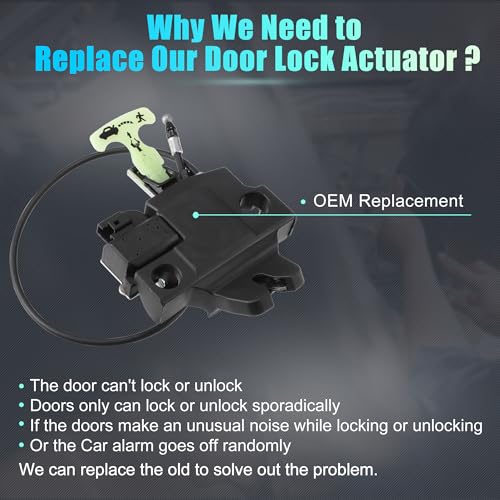 Image of X AUTOHAUX Replacement Rear Liftgate Door Lock Actuator with Cable for Subaru Legacy 2010-2014 for Subaru Outback 2010-2014 Tailgate Latch Assembly Black