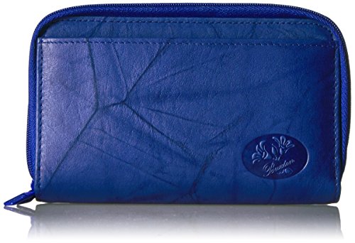 Buxton Heiress Double Zip Organizer Wallet, Ultra Marine