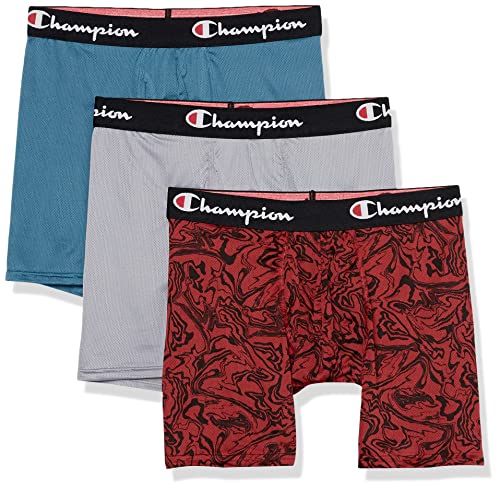 Champion Men's Boxer Brief, Lightweight Stretch Mesh Underwear, 3-Pack