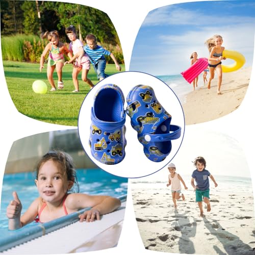 Image of Kids Clogs Boys Girls Toddler Dinosaur Slip on Slide Garden Shoes Cartoon Beach Pool Kids Clog Sandals Slippers Water Clogs