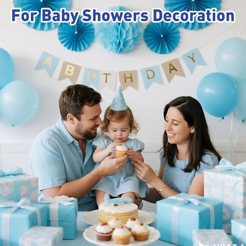 Image of TUXIYA 200 Pcs Blue Tissue Paper for Gift Bags,14 inchX20 inch Tissue Paper Bulk | Mixed Blue Tissue Paper for Packaging, Filler,Flower Crafts,Birthday,Wedding,Graduation DIY Crafts Holiday Flowers