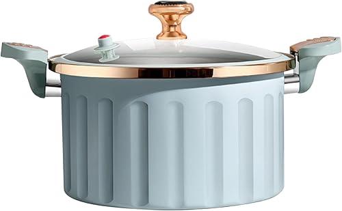 Micro olla a presión Revestimiento de esmalte antiadherente 8L Push Pull Lock Presión Pot con tapa Sello de silicona Válvula a prueba de derrames