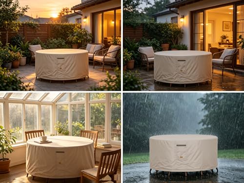 Garden Balsam Round Patio Table Cover Outdoor Furniture Waterproof 76" Dia by Garden Balsam - Used condition - Image 9