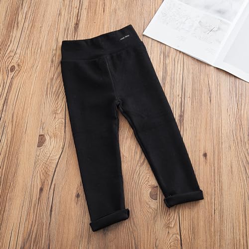Baby Girls Leggings Fleece Lined Warm Full Length Knit Pants Basic Solid Cotton Thicken Tights Stockings2