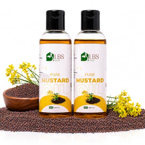 Image of Pure Mustard Oil 100% Extra Virgin Cold Pressed | Natural Carrier for Hair, Scalp & Skin Care | Deep Moisturizing Formula for Healthy Looking Hair & Daily Massage | 100ml (Pack of 2)