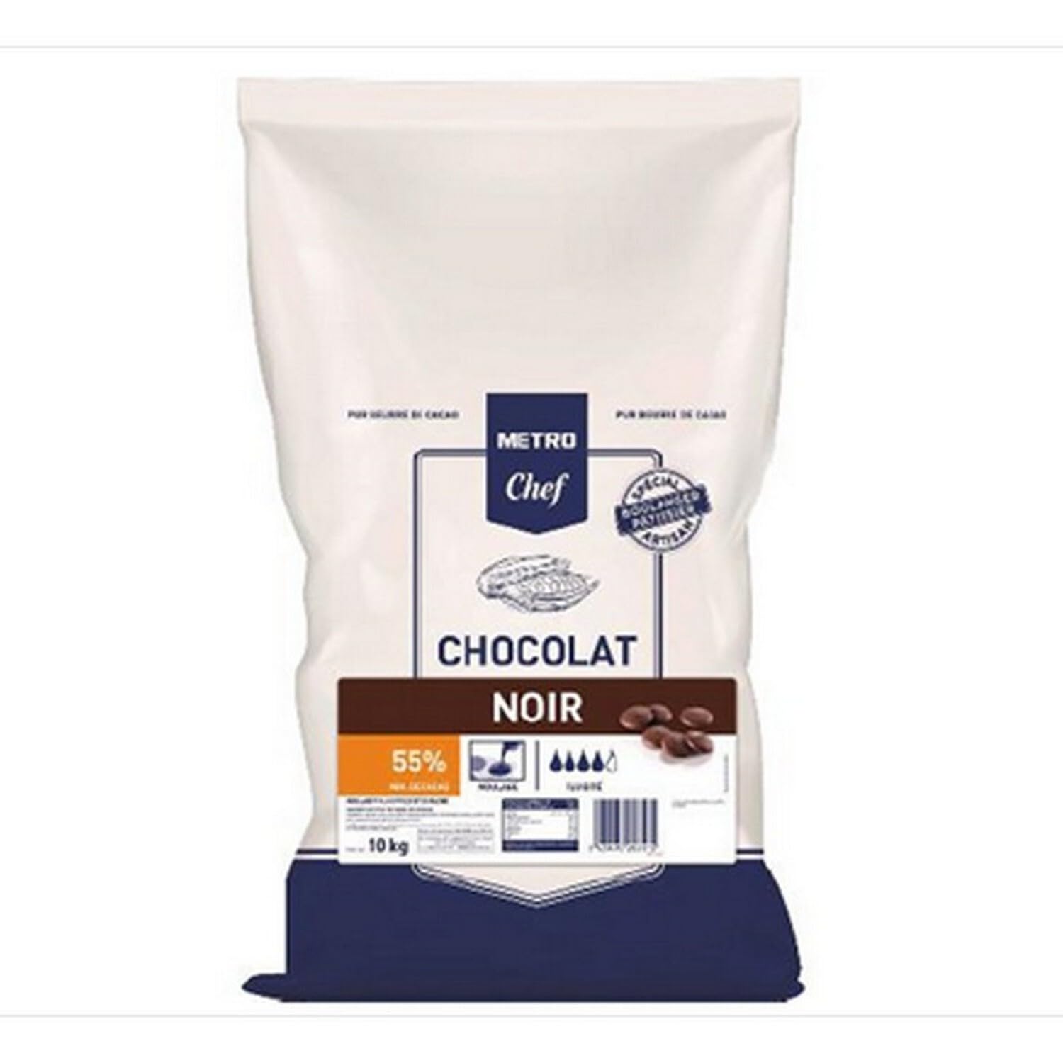 METRO Chef Palet chocolat noir 55% cacao 10 kg