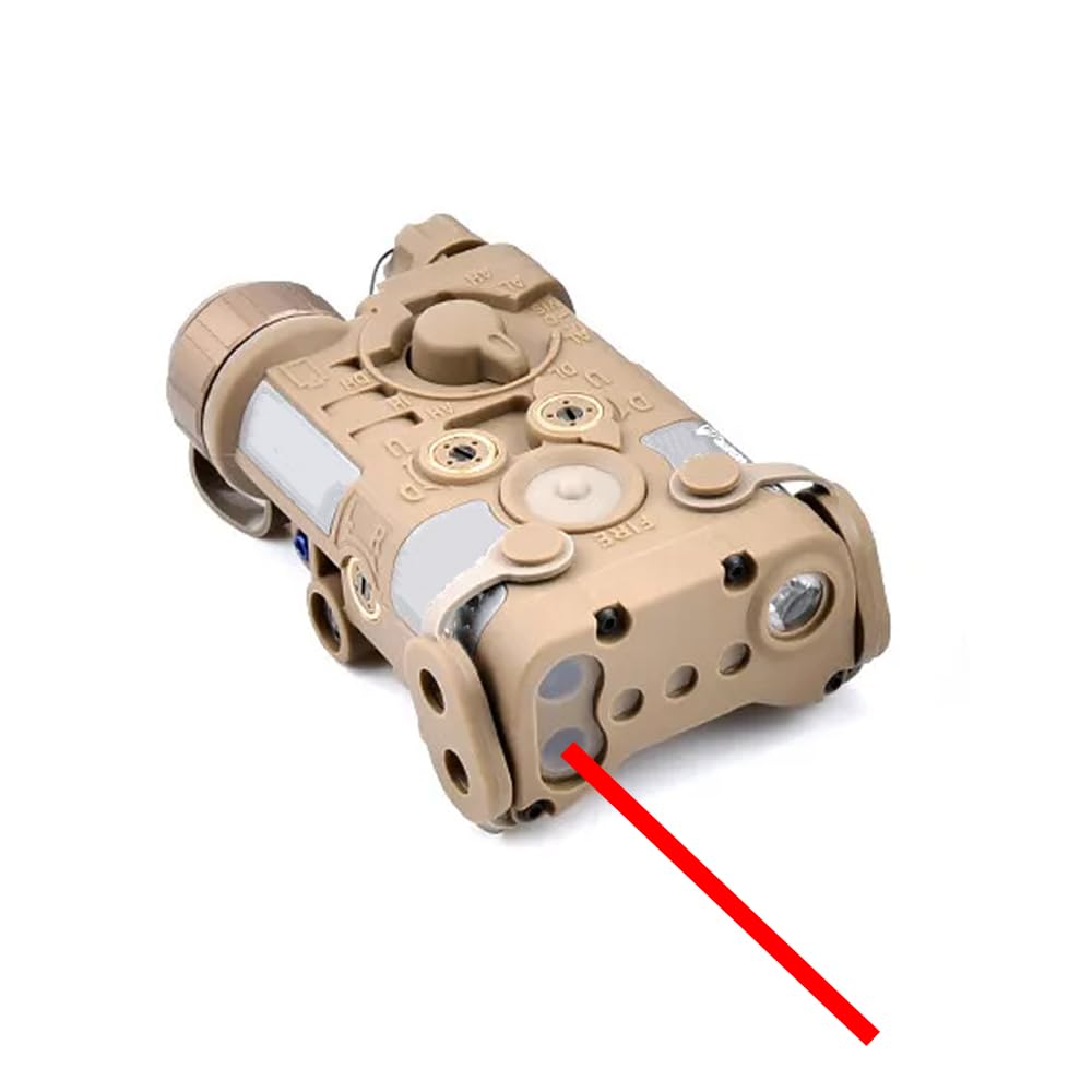 Plastic L3-NL Box Aiming Laser Sights(with Red Laser+IR Laser+LED Whitelight Flashlight),& Modular Wire Control Remote Pressure Switch Combo,Tan