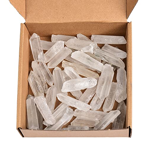 AMOYSTONE 1Lb Bulk Clear Quartz Crystal...
