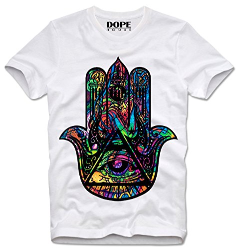 Dopehouse T-Shirt Hamsa Hand of Fatima Trippy Dope...