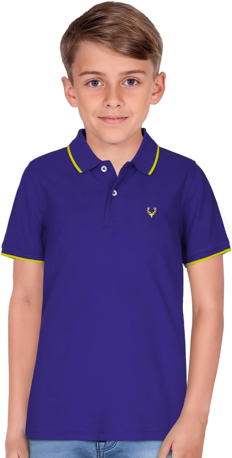 Allen Solly Boys Regular Fit Polo Tshirt(ABKPERGF887254_dark blue7 - 8 Years)