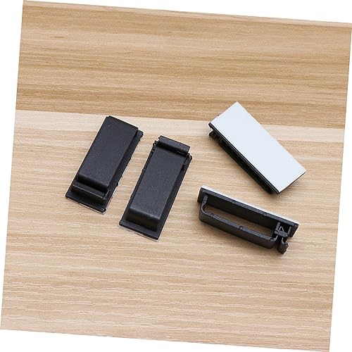 50Pcs Soportes de Bridas de Plástico con Adhesivo para Gestión de Cables | Diseño de Bloqueo Ajustable, Clips Negros para Auriculares y Cables de Computadora, Montaje en Pared o Techo, Fácil Montaje miniatura 7