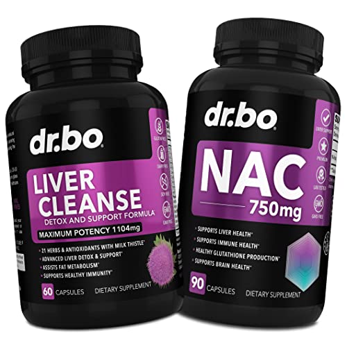 Liver Cleanse Detox Nac Supplement - 750Mg N-Acetyl Cysteine Pills Pure Vitamin Capsule - Daily Gallbladder Health, Kidney Detox, Lung Cleanse & Natural Milk Thistle Dandelion Respiratory Supplements #TOP26