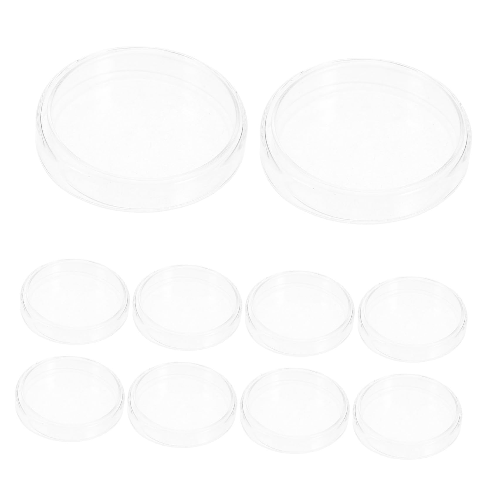 VALICLUD 10stücke Glas Petrischalen Sterile für Labor mit Deckel Borosilikat Vorgegossen für Pilzkulturen Experimente und Mikrobiologische Untersuchungen