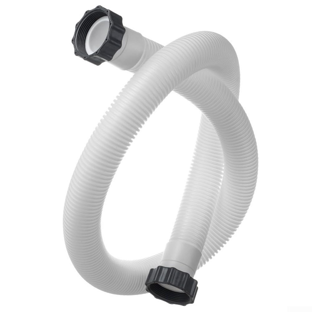 Lot de 2 adaptateurs de tuyau de pompe de filtre de piscine pour piscines hors sol Intex et Coleman avec 4 joints et connecteurs pour tuyau de vidange de 3,1 à 12,7 cm