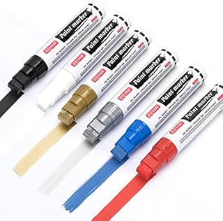 ZEYAR Paint Markers, Jumbo size, 15mm Felt Tip, Waterproof & Smear Proof Ink, Aluminum Barrel, Great on Paper, Plastic, Wood, Rock, Metal and Glass for Doodling and Permanent Marking (6 Colors)