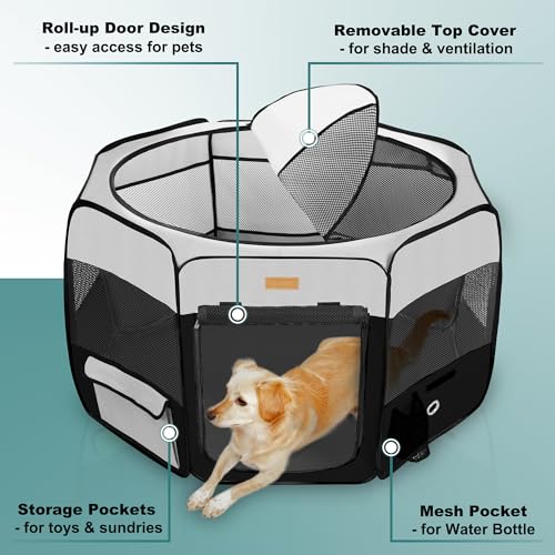 Portable-Foldable-Pet-Playpen-for-PuppiesDogsCatsRabbitsChickens-Large-capacity-Pet-Exercise-Tent-for-Indoor-and-Outdoor-Travel-Camping
