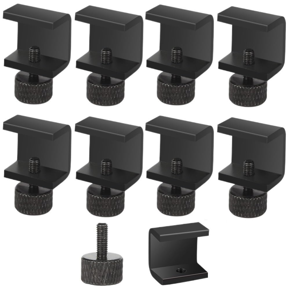 for lerdge 3D Printer Parts Heated Bed Clip Platform Clamp Heatbed Retainer Glass Plate Fixing Adjustable Clips Accessories 8PCS(8pcs Black)