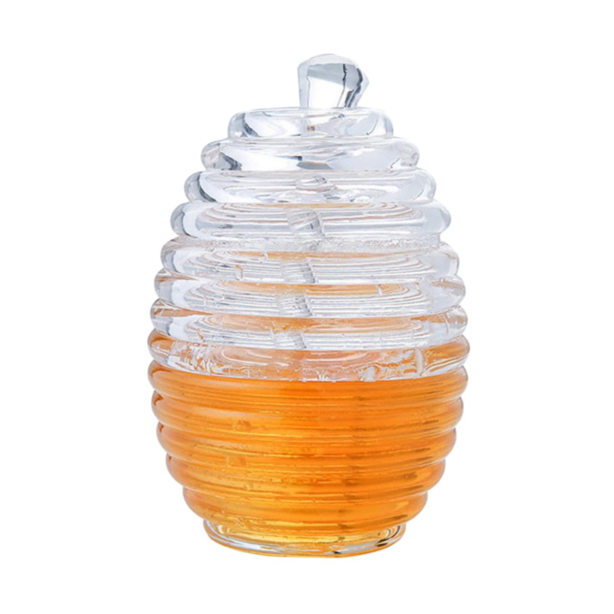 OFFSCH Cute Acrylic Honey Jar Pot and Dipper Set for Honey Syrup and Juice Dispensing