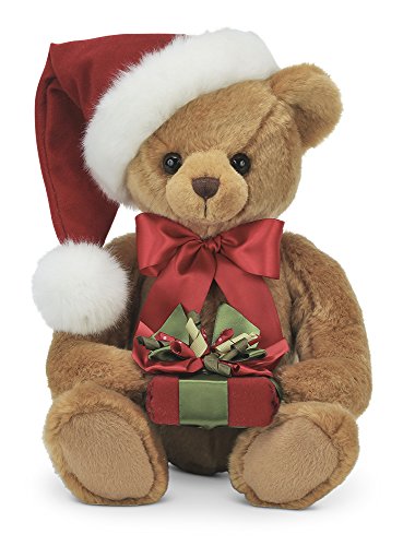 Bearington Holden Presents Christmas Stuffed Animal Teddy Bear In Santa Hat, 15 Inches #TOP11