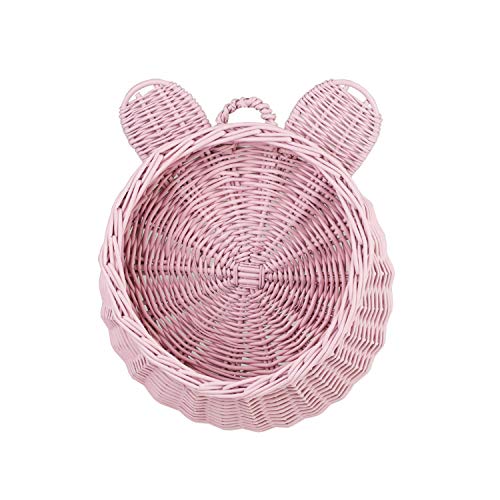 Panier de rangement en osier rose e-wicker24, une création artisanale durable