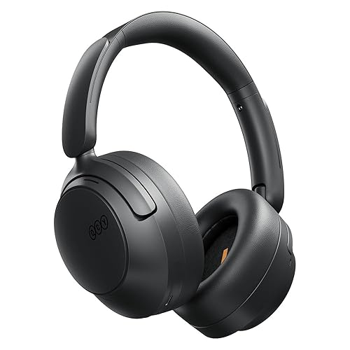 QCY H3S Wireless Bluetooth Over-Ear Headphones with 56dB Hybrid ANC, 102H Playtime, Hi-Res Audio, Deep Bass, Gaming Mode, Comfort Fit, Foldable Design, Built-in Mic for Travel/Work (Black)