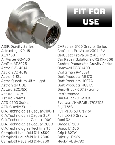Image of MITANSLE 26003 PPS 2.0 Universal Spray Gun Adapter, 16 mm Female Interface 1.5 mm Thread,2PCS