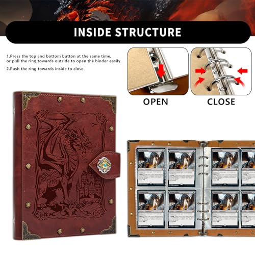 Image of DUROTAN Trading Card Binder-4 Pocket Can Hold 240 Cards Portable Card | Games Display Storage Cases is Gifts for Boys and Girls