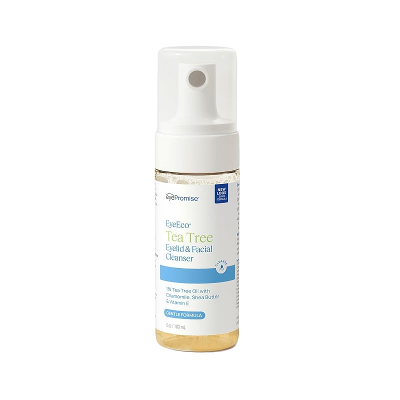 Limpador facial e para pálpebras com tea tree EYEECO, 180 mL