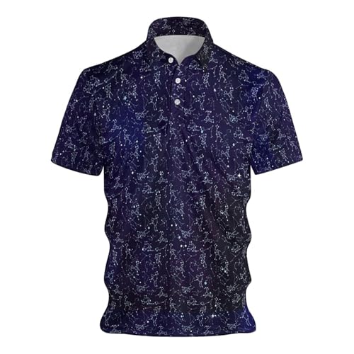 T-shirt chemisette respirant et confortable à boutons pour homme